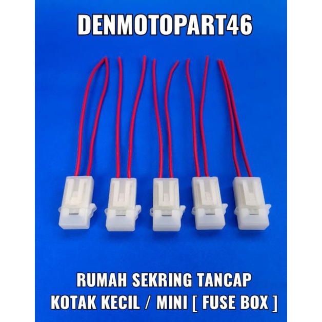 FUSE SOCKET HOLDER BOX / RUMAH SEKRING TANCAP KERAMIK KOTAK KECIL MINI UNIVERSAL BEBEK MATIC SHOGUN 