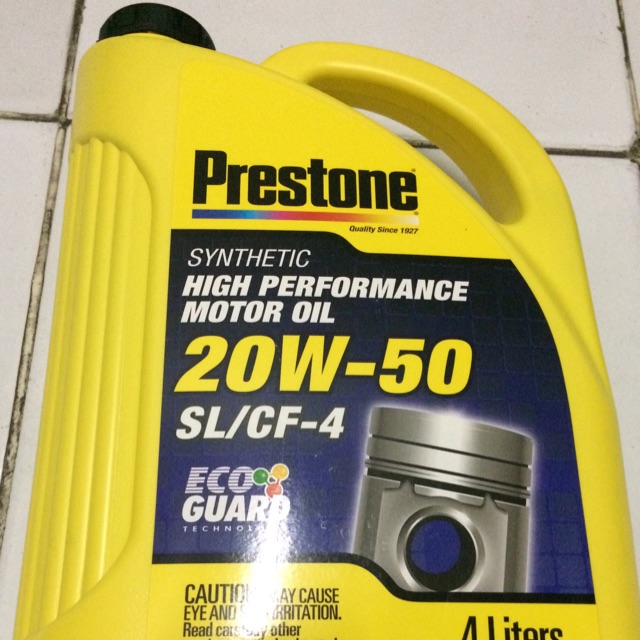 PRESTONE 20W-50 SL/CF-4 4 Liters ECO Guard Oli Mesin Synthethic