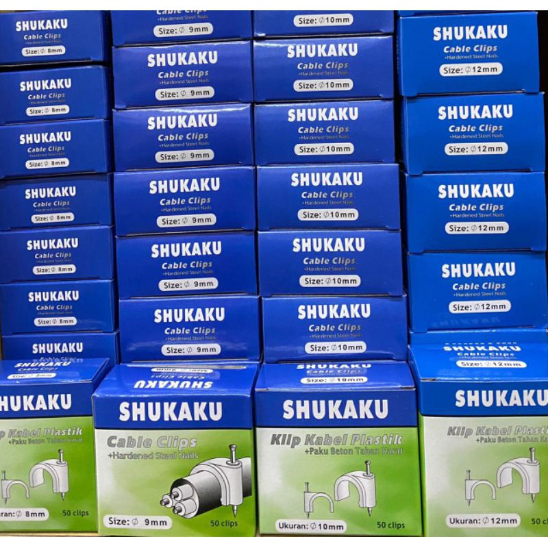 Klem Kabel Paku Beton / Paku Klem SHUKAKU 7mm / 8mm / 9mm / 10mm / 12mm / 18mm / 20mm / 22mm