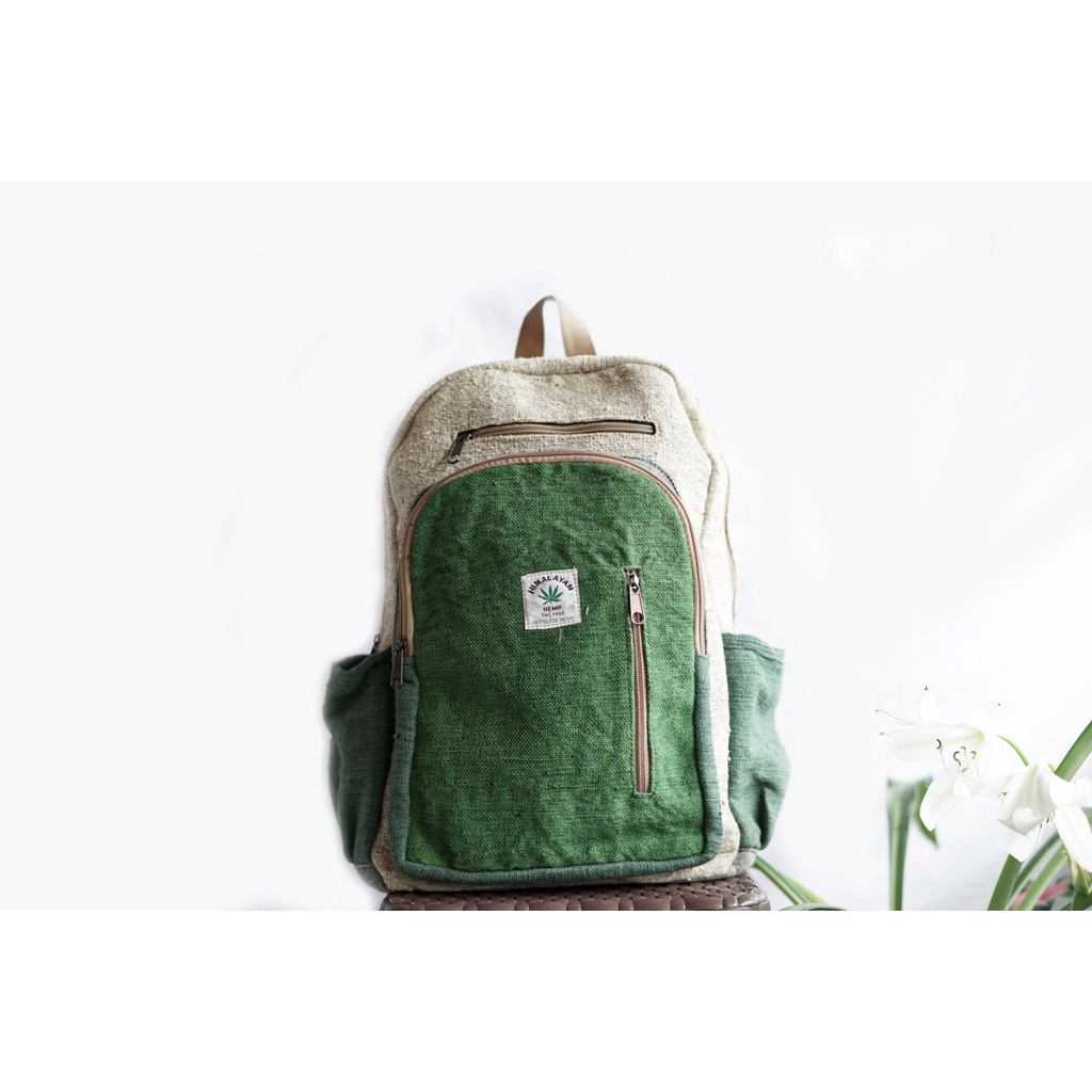 BACKPACK PURE HEMP - GREEN NATURAL HIMALAYAN