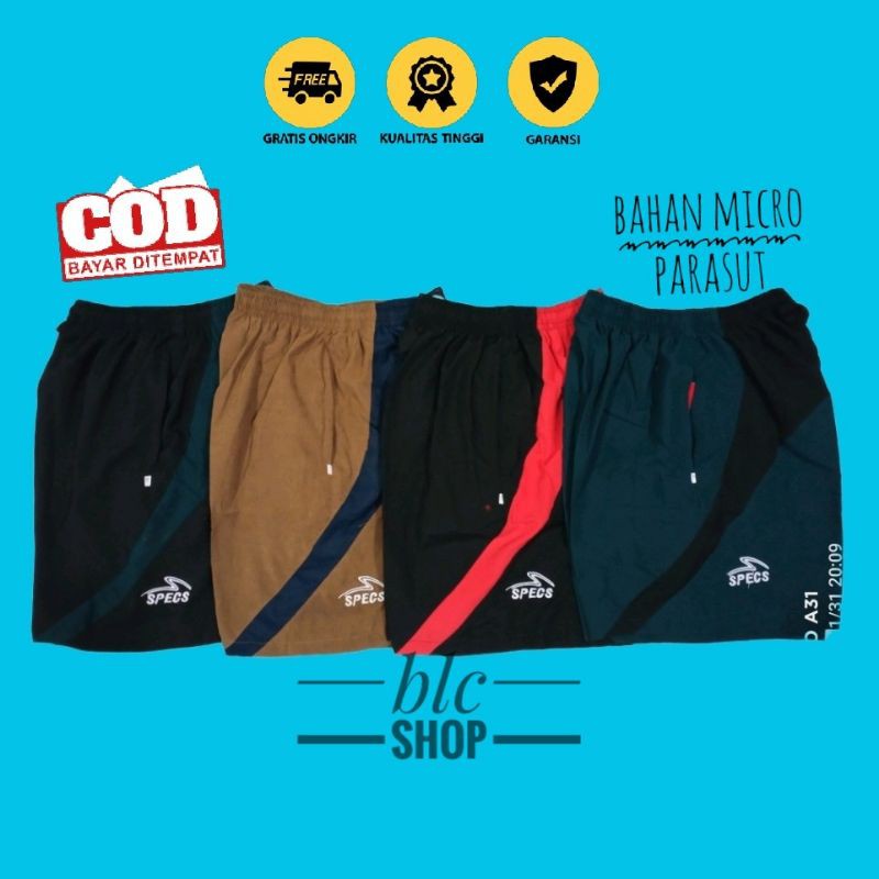 Celana Pendek Parasut / Mikro Sport Pria Kolor Olahraga Badminton