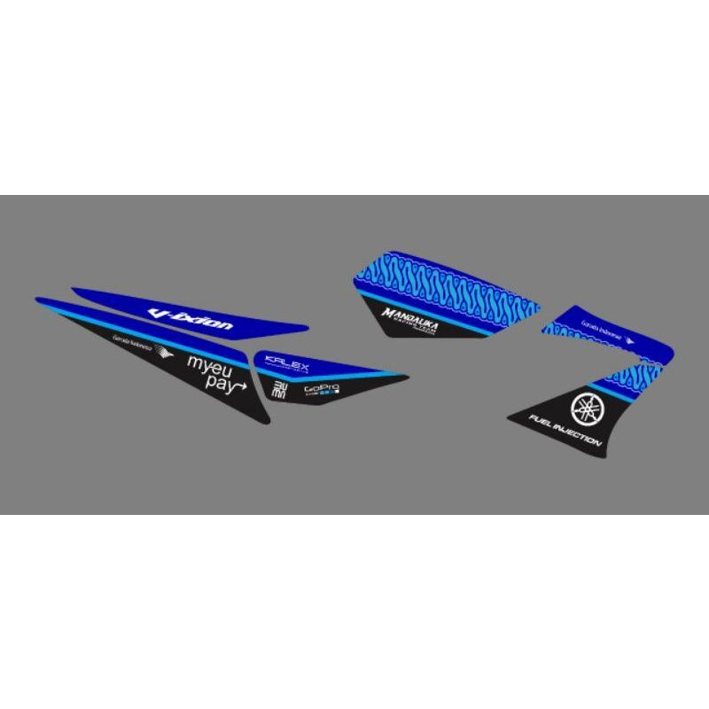 Striping Decal Vixion Old Stiker Variasi Motif Pertamina Mandalika