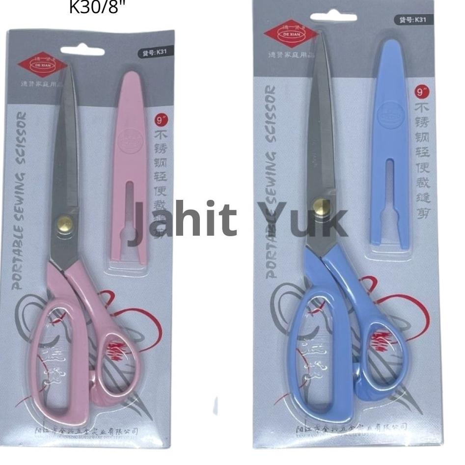 

Model Spesial Gunting Potong Kain / Gunting DE XIAN dengan tutup K30/8" dan K31/9