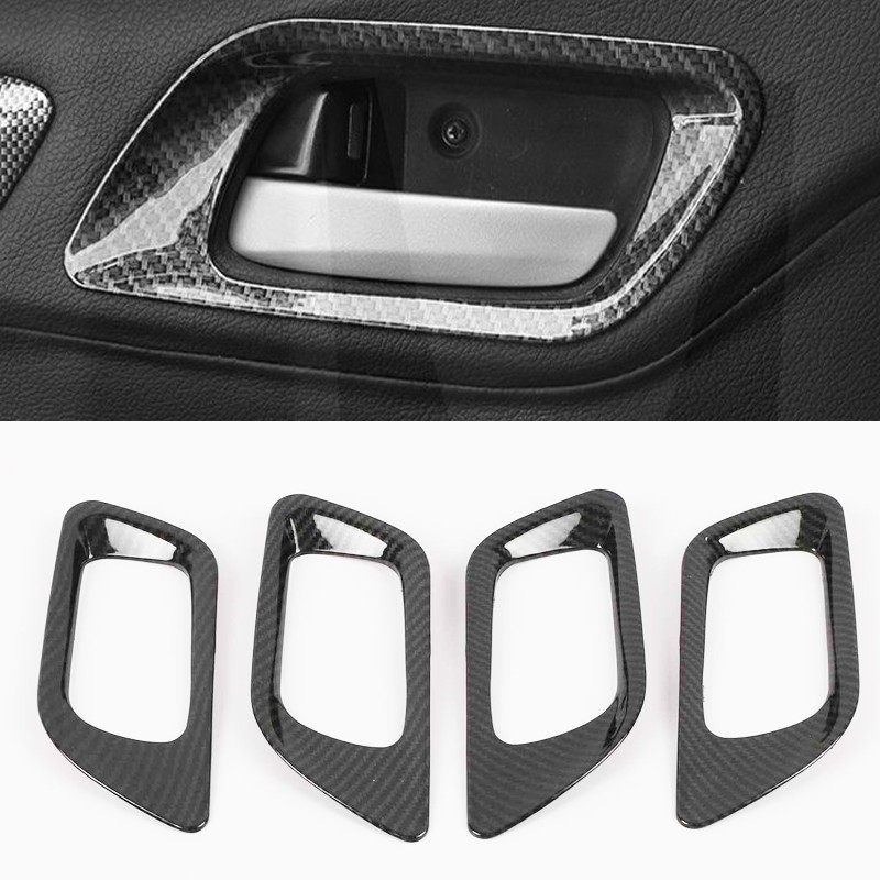 Xuming Untuk Honda Jazz 2014 2020 Pola Serat Karbon Inner Handle Cover Trim jazz Dekorasi Interior