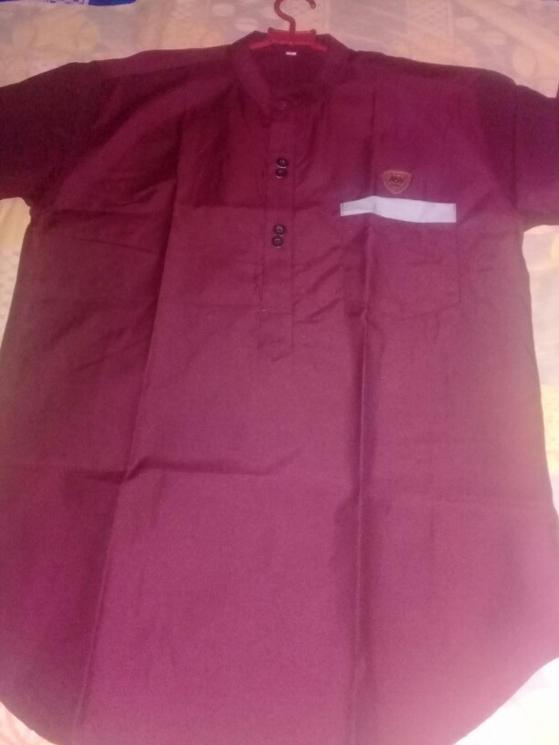 Baju Koko Bordil Kombinasi Batik  Baju Koko Muslim Lengan Pendek By Nusantarafashion