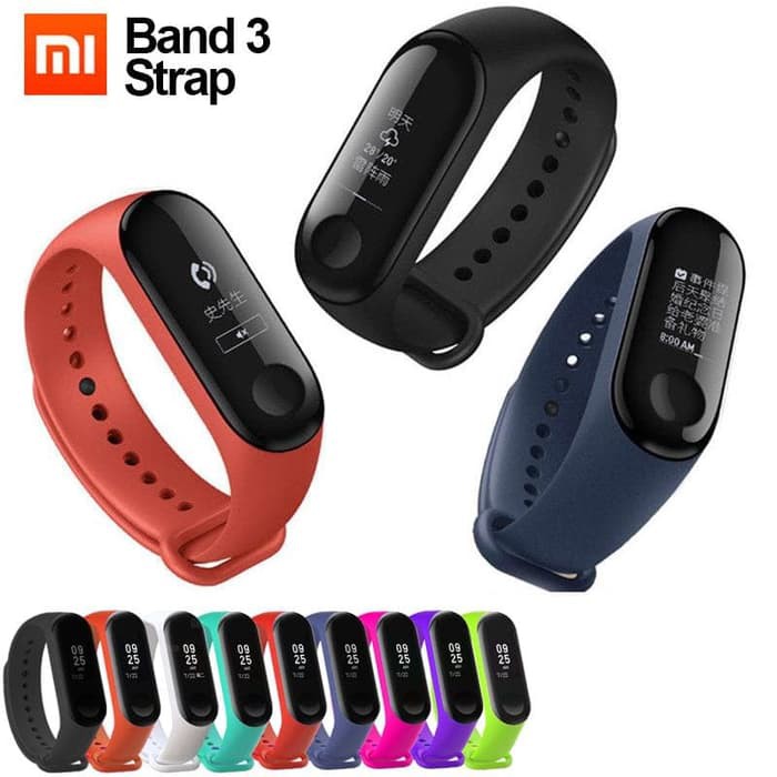 MI BAND 3 STRAP SILICON - strap mi band 3 silikon