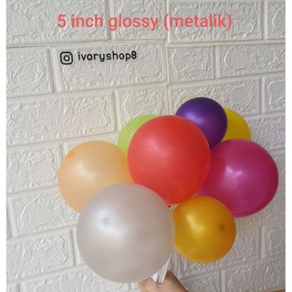 Balon Latex 5 inch / Balon 5" Metalic / Doff Balon Mini | Shopee Indonesia