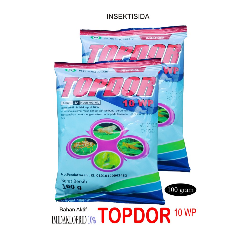 Insektisida TOPDOR 100 Gram Bahan Aktif Imidakloprid 10%