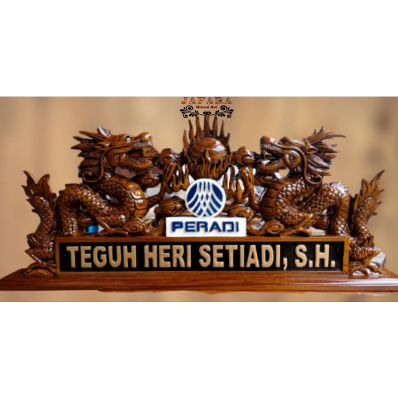 

Papan Nama Kayu Ukir Naga China/Papan Nama Meja Custome