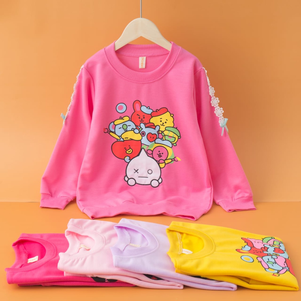 Sweater Import Anak Perempuan Usia 5 - 12 Tahun | Baju Switer Cewek Umur 5-12th Original Import 100%