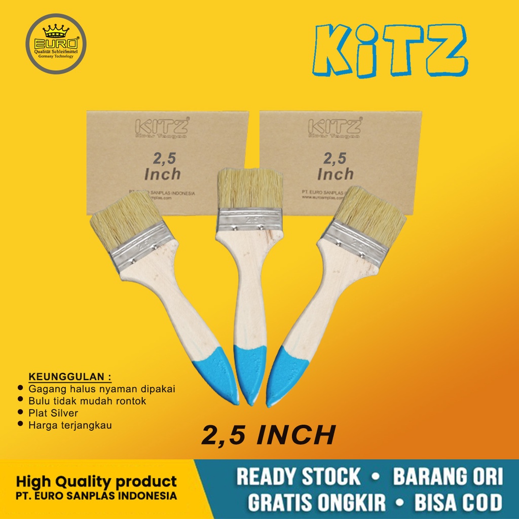 Kuas cat 2.5 inchi KITZ/kuas MURAH Berkualitas