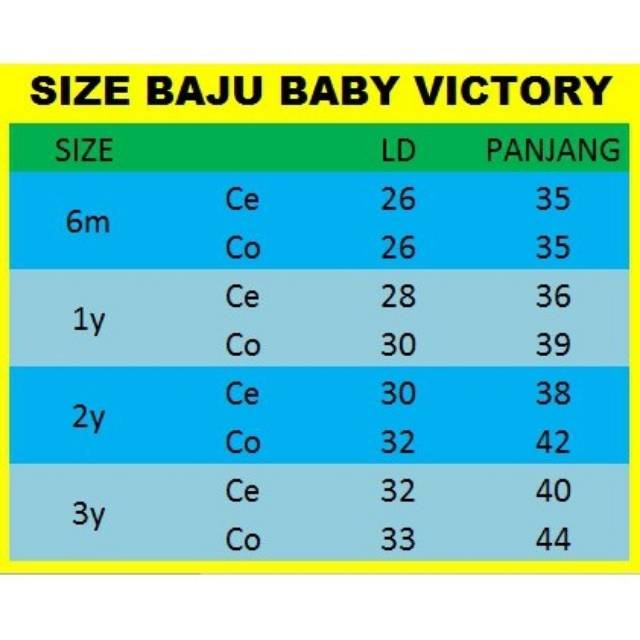 HIGH QUALITY Kaos Anak Cewek Cowok Baby Victory