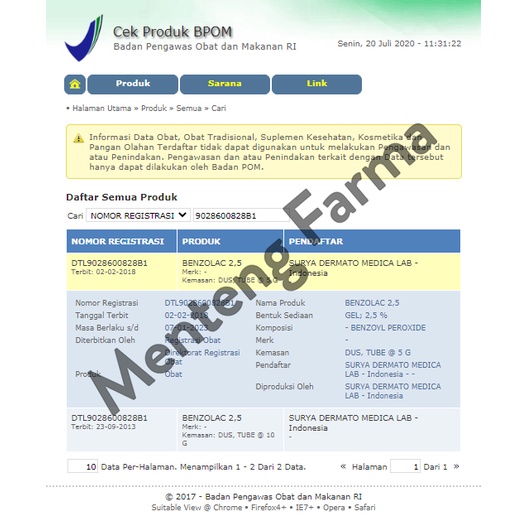 Benzolac 2.5 % - Salep Obat Jerawat