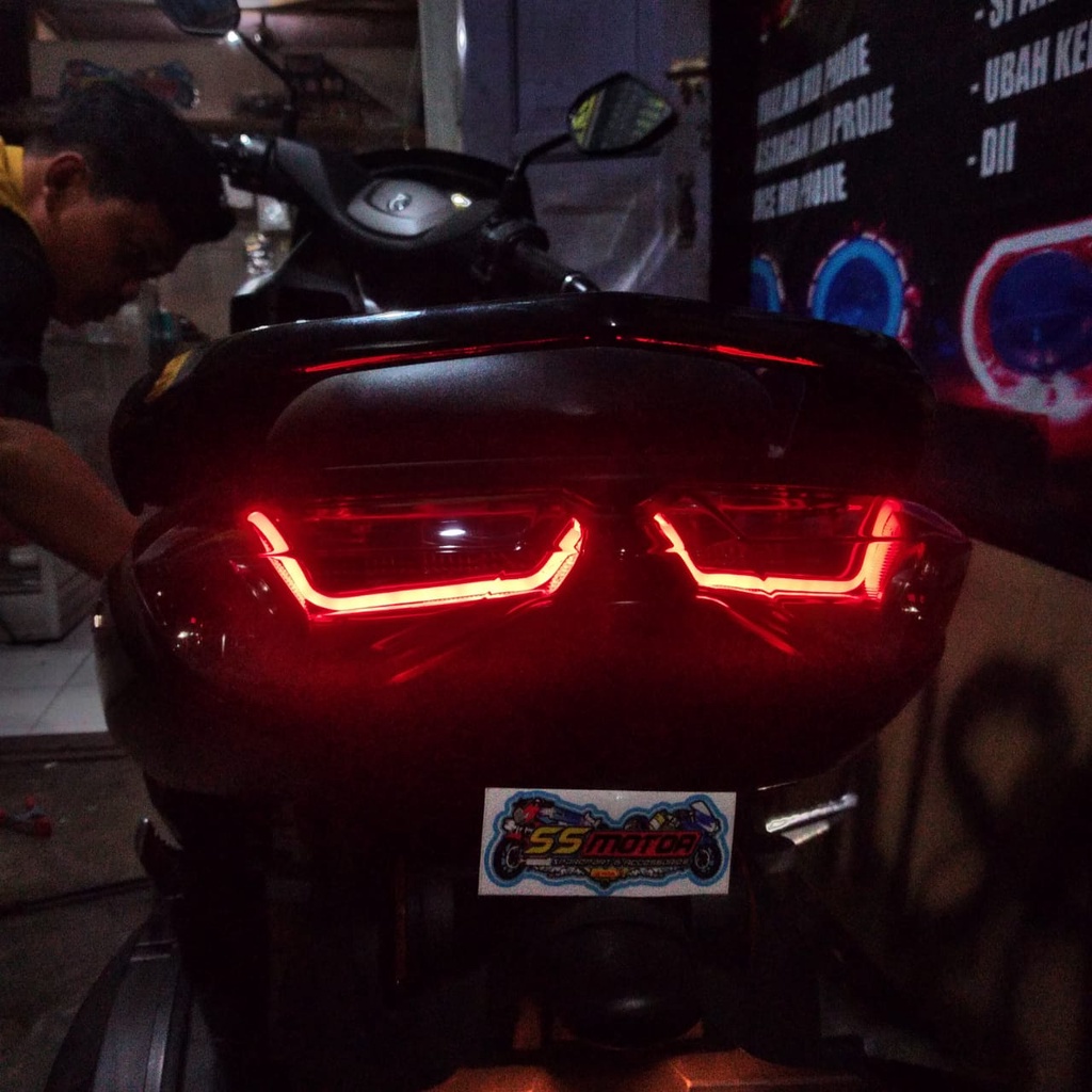 PAKET CUSTOM DIY STOPLAMP NMAX 2020 MIKA SMOKE NOT AES JPA CKS AUDI RUNNING XMAX ALL NEW NMAX MODEL 