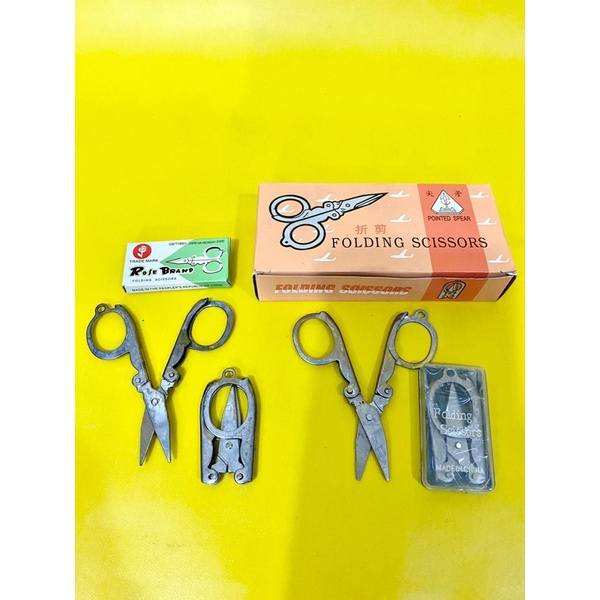 

GUNTING KECIL LIPAT + kotak / Gunting Kecil Tajam / Gunting Kecil serbaguna / Gunting Lipat stainless steel rose brand / folding scissors