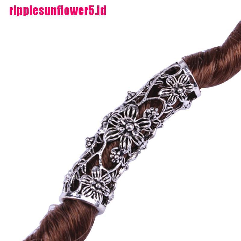 # Kaos T-Shirt Wanita Lengan Pendek Motif Print #Manik-manik Viking Tibet Warna Silver Untuk Rambut Gimbal