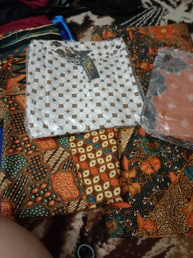 Trolistore Grosir Grup Batik Gamis Wanita Cewek Model Terbaru Batik Muslim Lengan Panjang Sarimbit