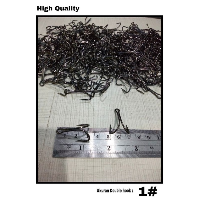 Double hook 1# High Quality Carbon stell , kualitas mutu terjamin