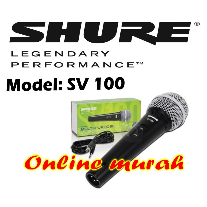 mic shure sv 100 shure sv100 kabel original