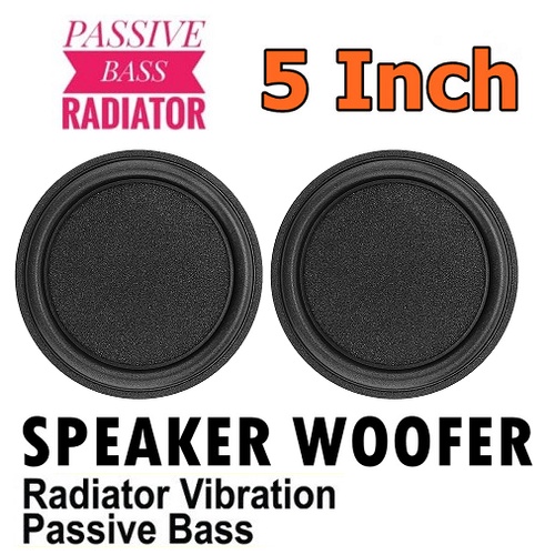2 Pcs Bass Passive Radiator Speaker 5 inch Woofer Vibration Membrane Rubber 127mm Penambah Penguat B