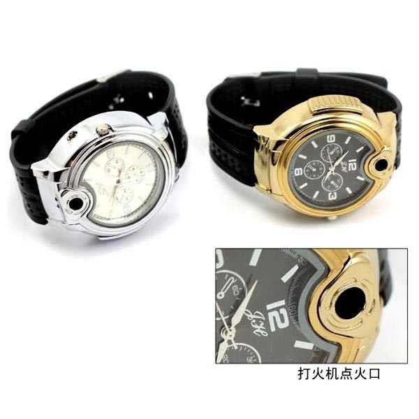 Jam Tangan Analog Pria dengan Korek Gas Jamtangan Cowok Keren Casual Fashion Terbaru