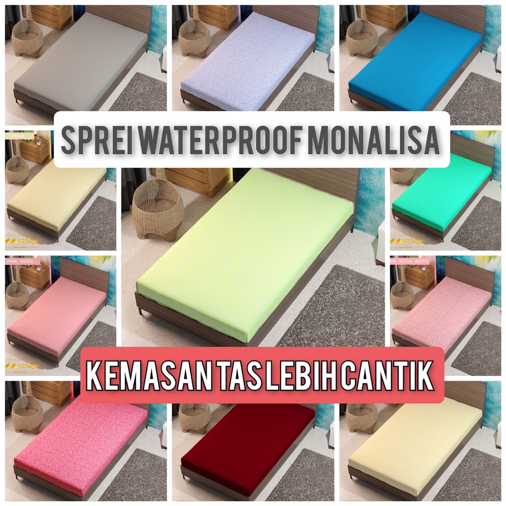 PROMO TERBATAS GROSIR SPREI WATERPROOF MONALISA UKURAN 120X200