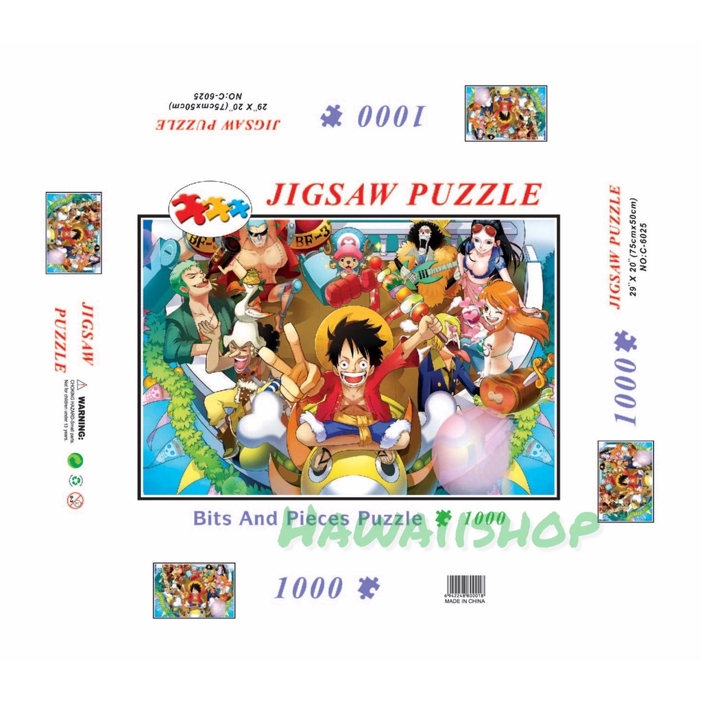 Puzzle Jigsaw 1000 pcs Uk.75x50cm - One Piece Party