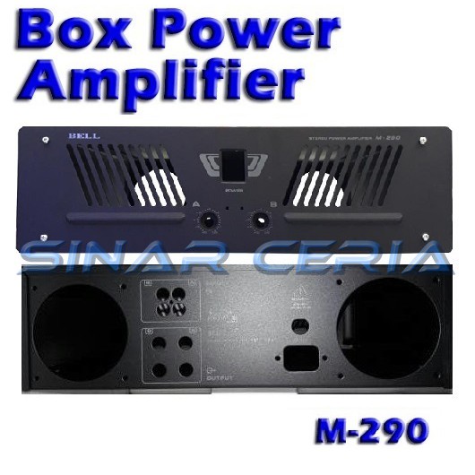 Box Power Amplifier M290 M 290 Box BELL M-290 Box Kotak Kosong Besi Alumunium AMplifier M-290