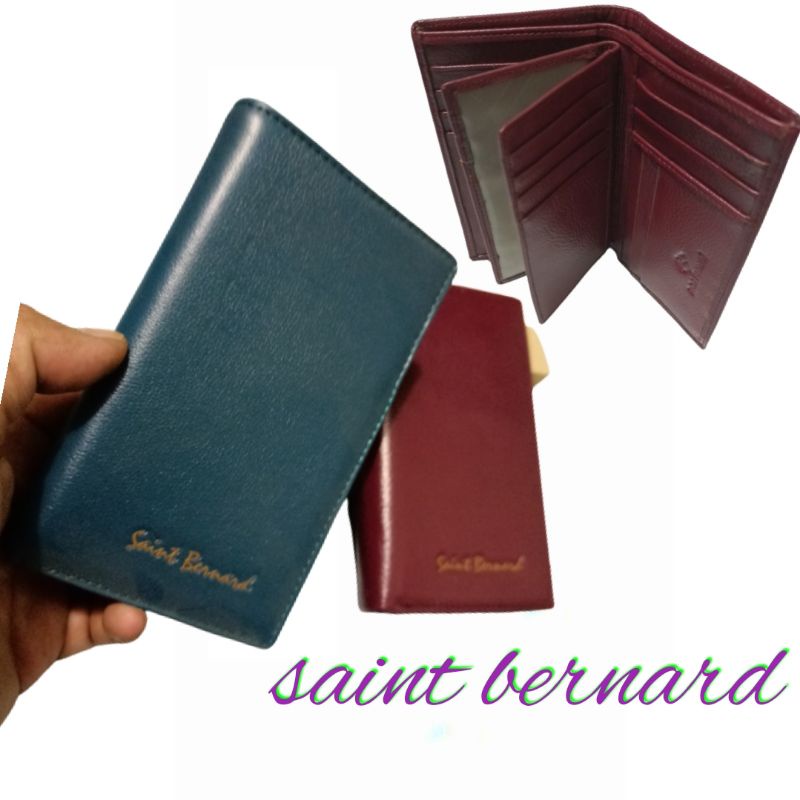 Dompet kulit asli 3/4 saint bernard - dompet lipat ukuran tanggung