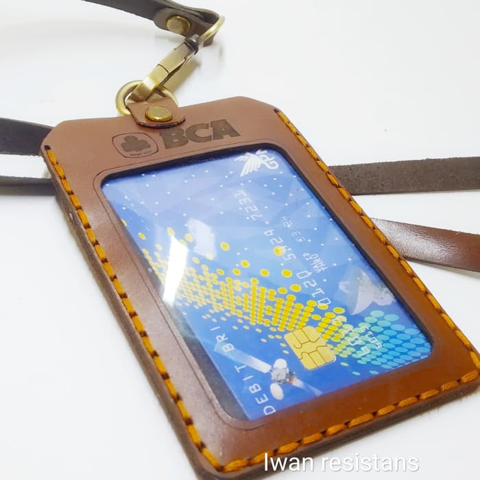 

iD card holder kulit asli,name tag kulit asli ,id card costum nama , photo