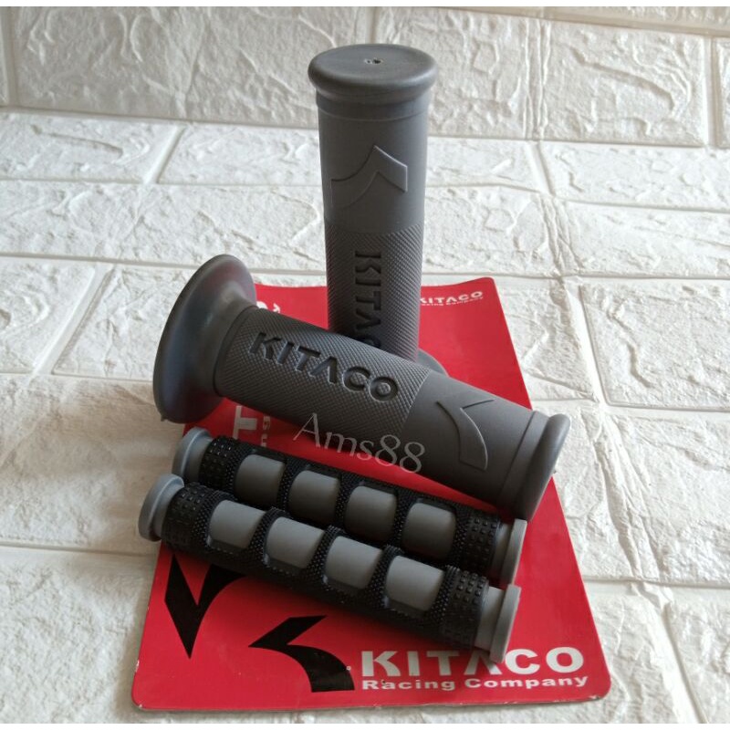 Paket 2 item Grip Handgrip Kitaco Motor + Plus Karet Handle Rem Jari Motor Universal Semua Motor