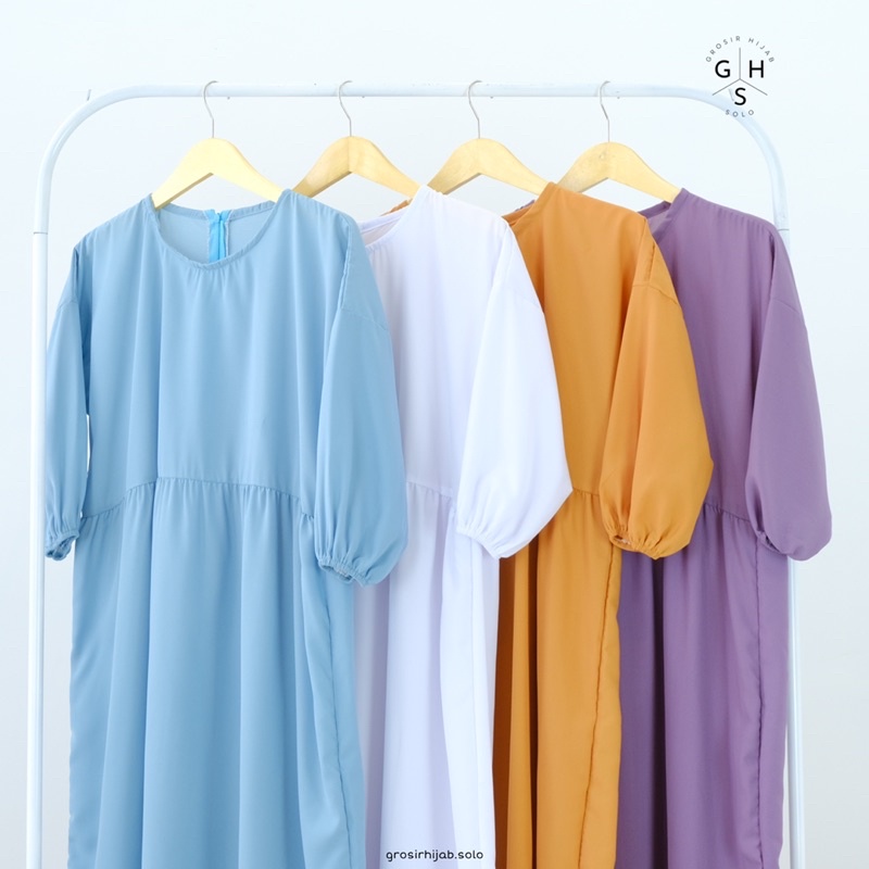 (MGA) GAMIS WILDA MIDI DAILY WANITA OVERSIZE DRESS WOLFIS