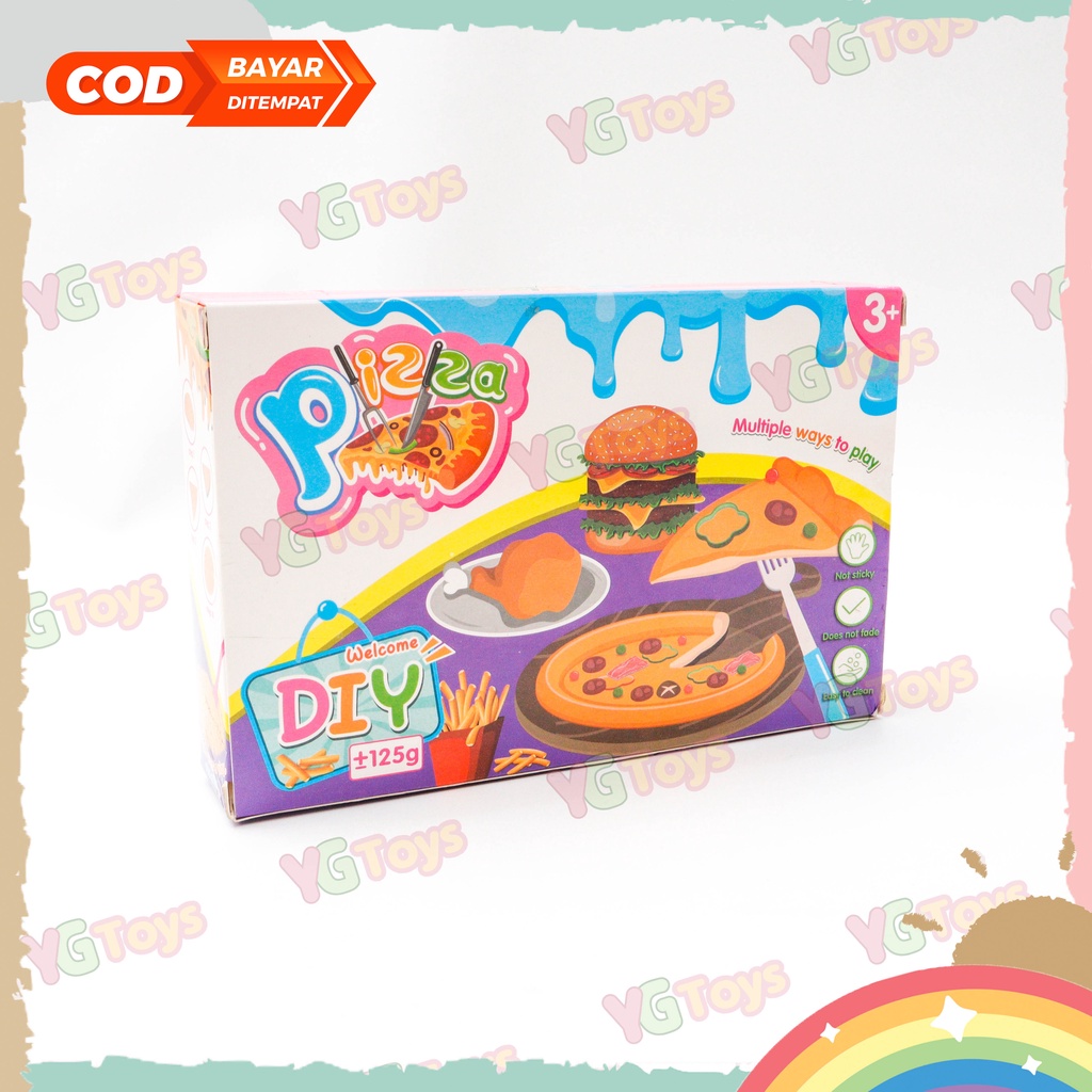 YGtoys Mainan Pasir Anak 1 Set Pizza Pasir Kinetik Ajaib dan Cetakan Eskrim Pasir Pantai