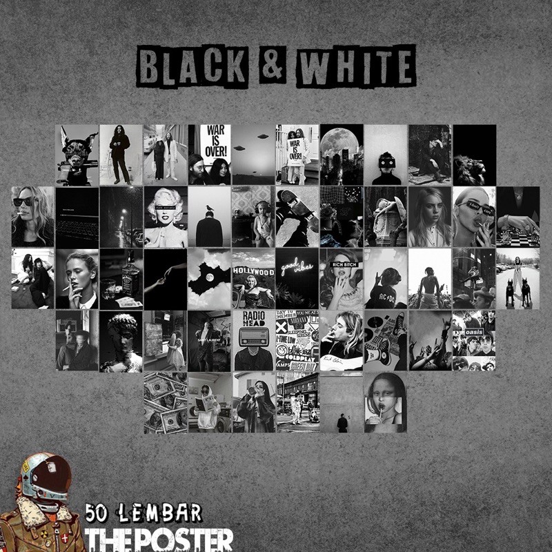 THE POSTER - BLACK & WHITE- AESTHETIC POSTER || WALLPOSTER || COLLAGEKIT || POSTER AESTHETIC