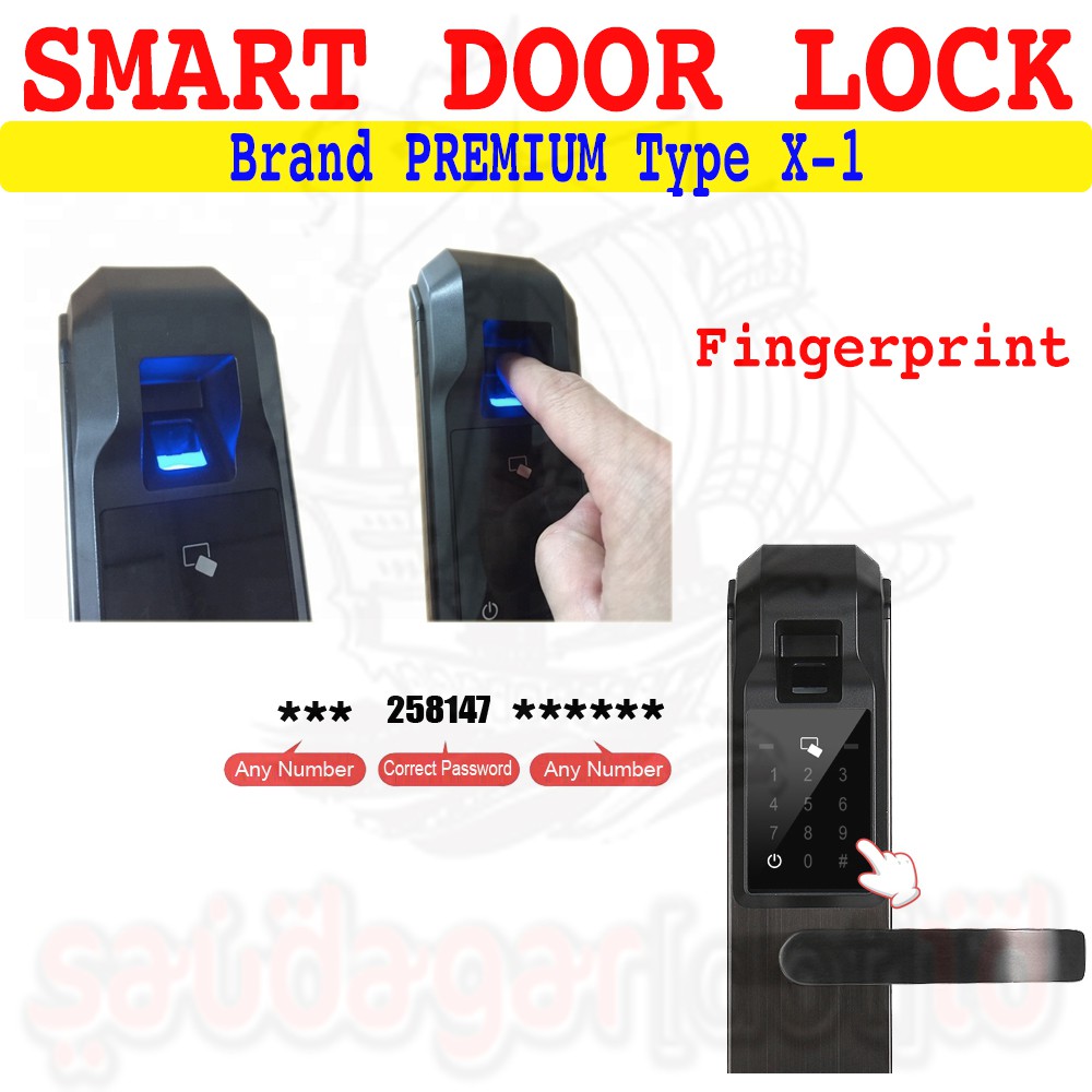 DIGITAL DOOR LOCK - SIDIK JARI - KUNCI PINTU DIGITAL - FINGER PRINT