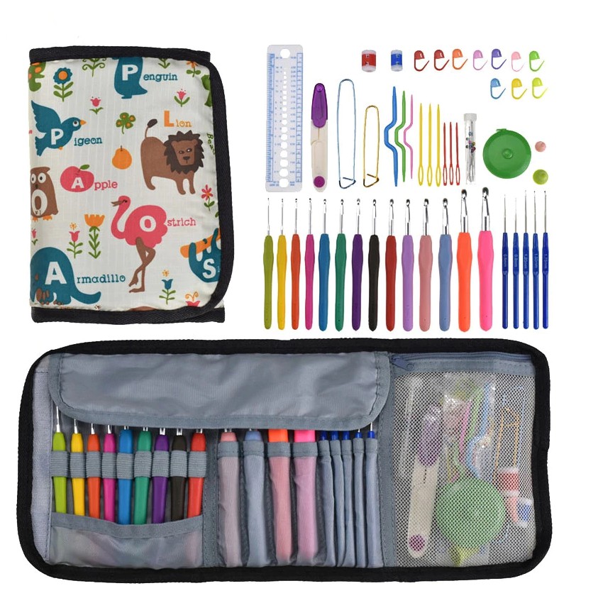 Hakpen (Alat Rajut / Crochet Hook) ANK Double Case Animal SET