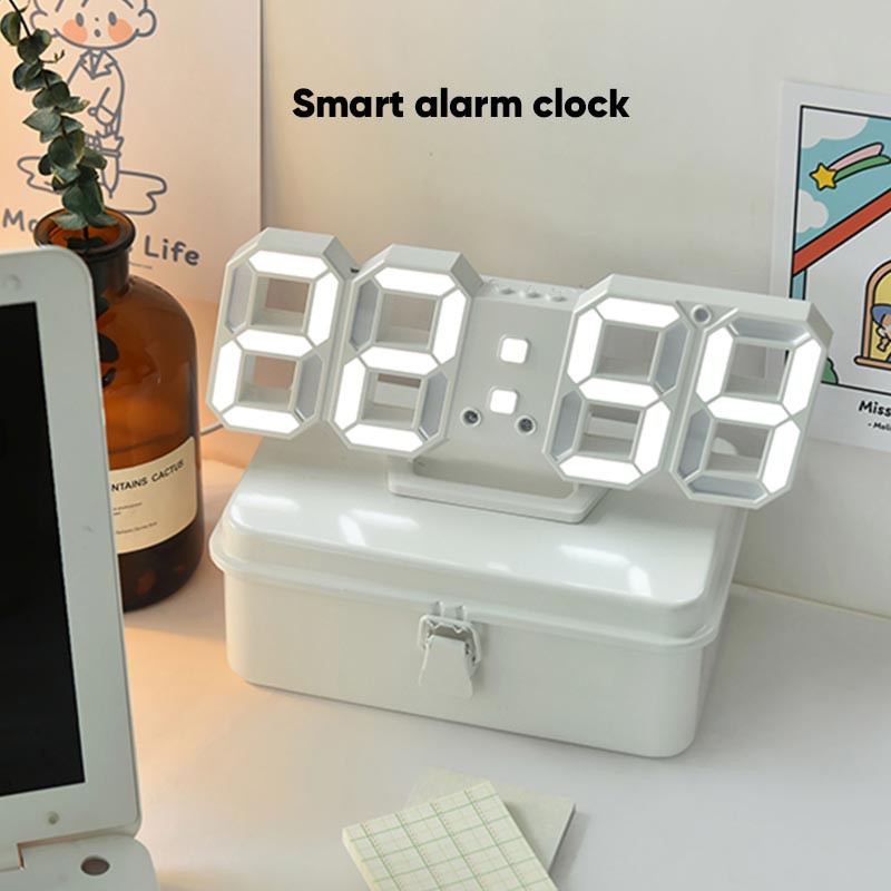 99K Jam Dinding Digital 3D Clock LED Wall Dekorasi Meja