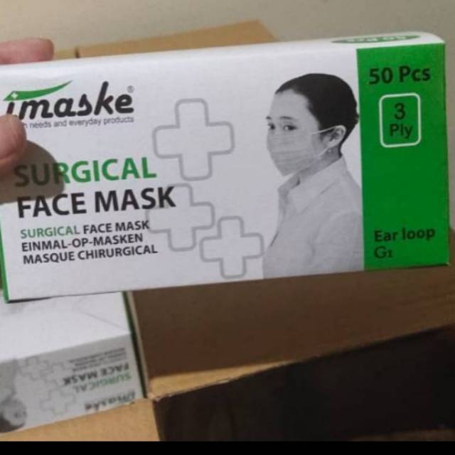 MASKER FACE MASK IMASKE 1 BOX ISI 50 PCS