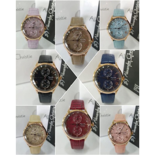 Jam Tangan Wanita Alexandre Christie 2943 AC2943 AC 2943 Tali Kulit