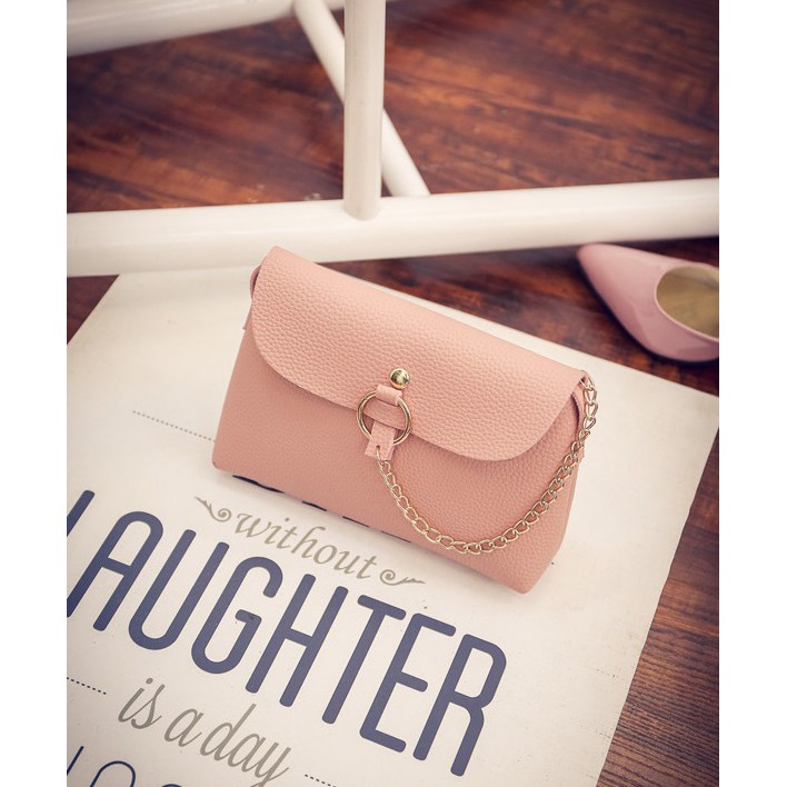 tas selempang rantai Korean retro mini shoulder chain diagonal (2G1)) bta105