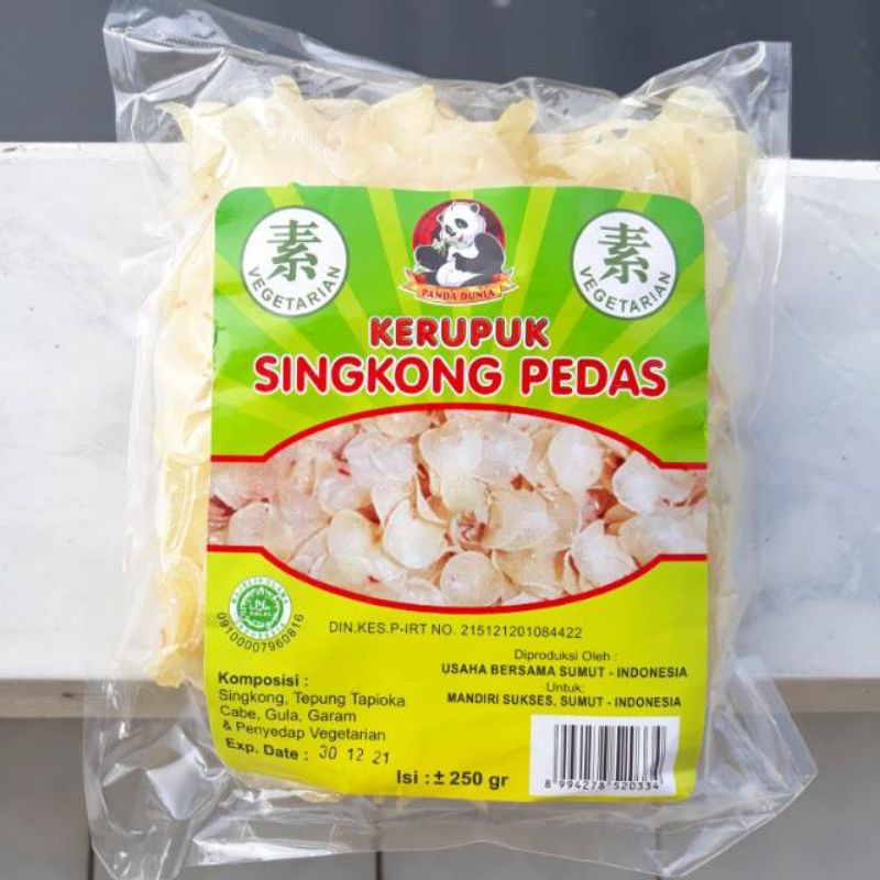 

Kerupuk Singkong Pedas (mentah) Panda Dunia Vegan & Vegetarian