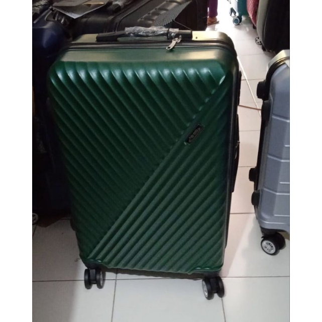 Koper Fiber Polo Ukuran 24 Inch Bagasi Warna Hijau Army