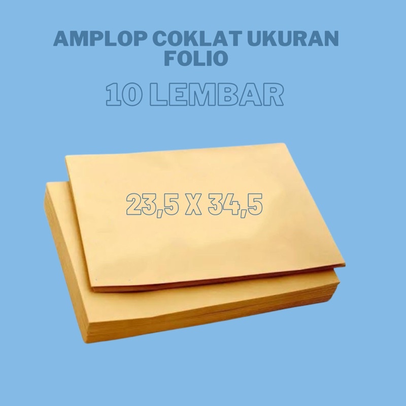 

amplop coklat ukuran folio ( 23,5 x 34,5 )
