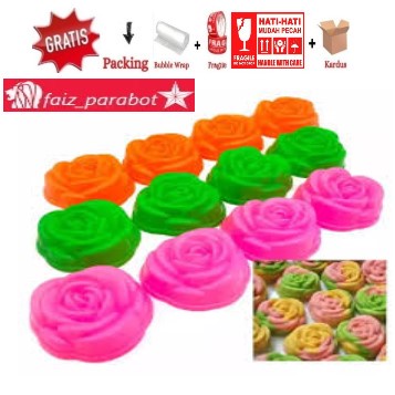 1 PCS Cetakan Kue bolu mawar plastik untuk puding