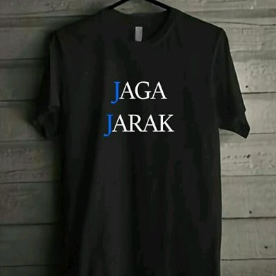 KAOS JAGA JARAK DIRUMAH AJA COMBED 30S BAJU TSHIRT