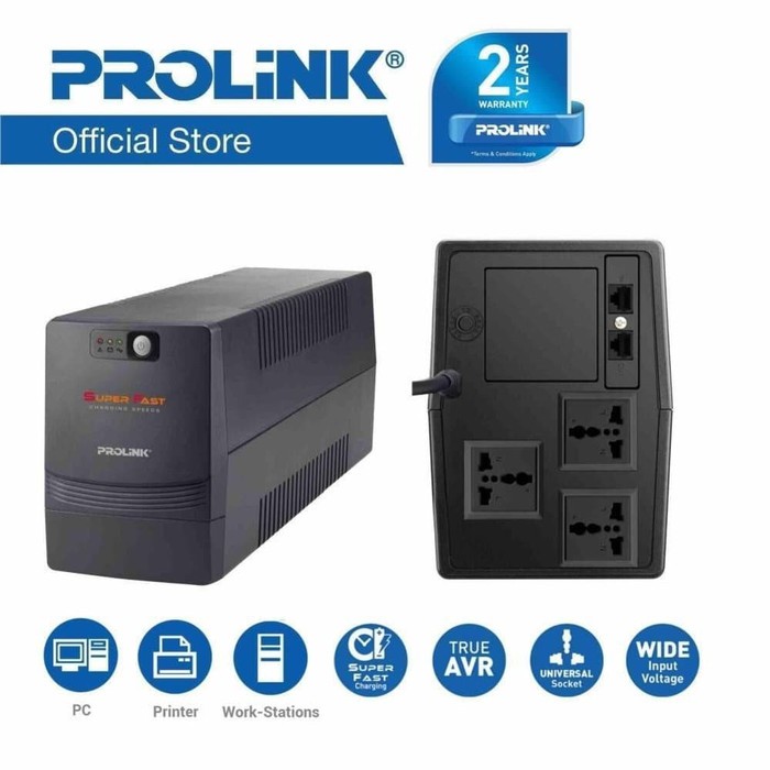 UPS Prolink PRO-1201 Super Fast Charging 1200 VA by ITECHBALI