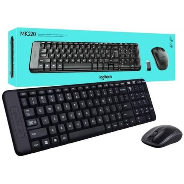 PAKET KEYBOARD MOUSE WIRELESS LOGITECH MK220 BATERAI