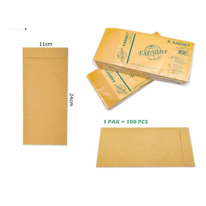 

Amplop Coklat Ukuran Kabinet (pack)