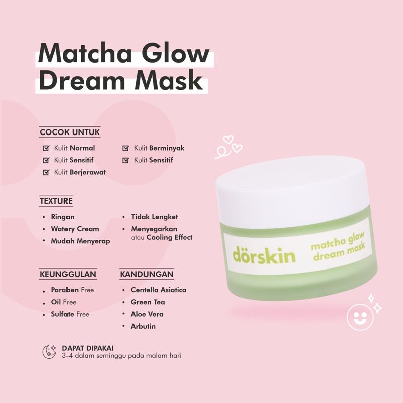 Dorskin Matcha Glow Dream Mask