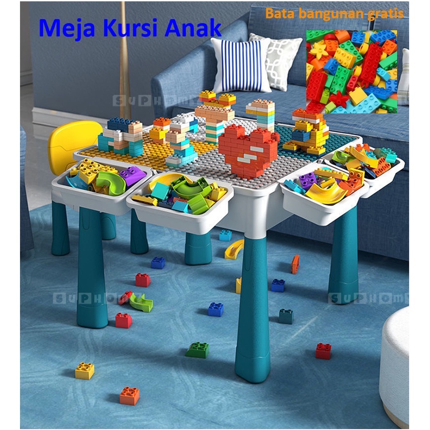 Meja Anak/Anak Meja Kursi Anak/Meja Anak/Meja Anak dan Kursi Anak/Bangunan Blok Tabel/Meja Belajar/Meja Belajar